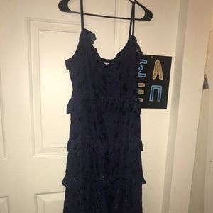 MICHAEL KORS SPRING 2019 NAVY BLUE FLORAL DRESS